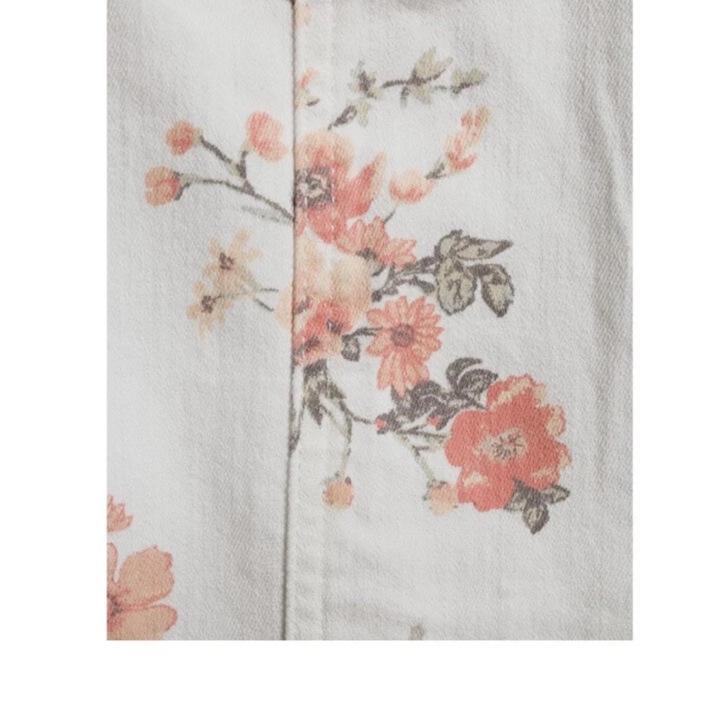 NWOT No Boundaries Ivory Floral Overall Dress - Picture 5 of 9